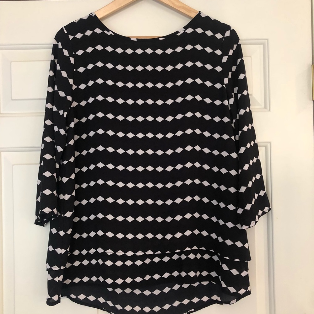 Great work blouse - zipper detail in back